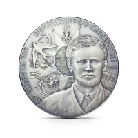 Монета "Гимн колокольчиков",  2021 г., Серебро, 15,55 гр., проба 999, КАМЕРУН