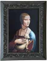 Монета "Дама с горностаем", 2019 г., Серебро, 1 500 гр., проба 999, СОЛОМОНОВЫ ОСТРОВА