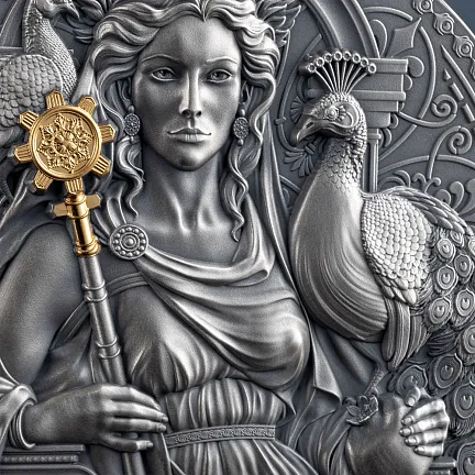 Монета «Гера», 2024 г., Серебро, 93,3 гр., проба 999, КАМЕРУН