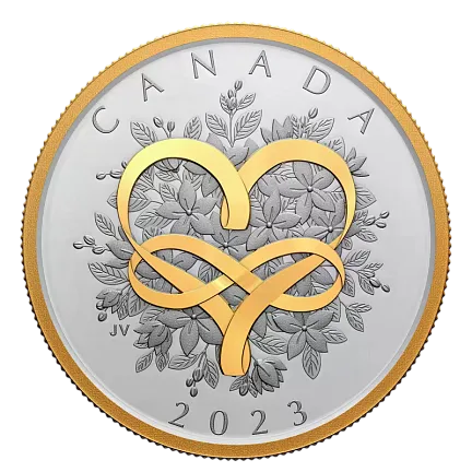 Монета «Празднуйте любовь», 2025 г., Серебро, 31,1 гр., проба 999, КАНАДА