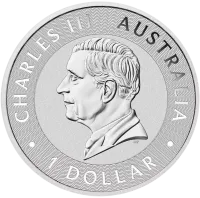 Монета "Кенгуру", 2026 г., Серебро, 31,1 гр., проба 999.9, АВСТРАЛИЯ