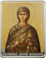 Монета «Святая Мария Магдалина»,  2011 г., Серебро, 25 гр., проба 999, ОСТРОВА КУКА
