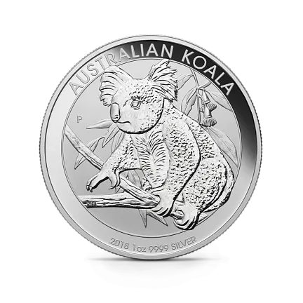 Монета "Коала", 2018 г., Серебро, 31,1 гр., проба 9999, АВСТРАЛИЯ