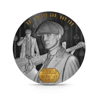 Монета "Томас Шелби", 2023 г., Серебро, 62,2 гр., проба 999, НИУЭ