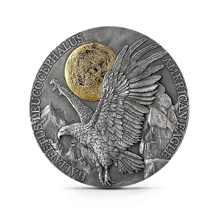 Монета "Американский орел",  2022 г., Серебро, 62,2 гр., проба 999, ГАНА