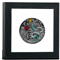 Монета «Год Дракона»,  2024 г., Серебро, 93,3 гр., проба 999, КАМЕРУН