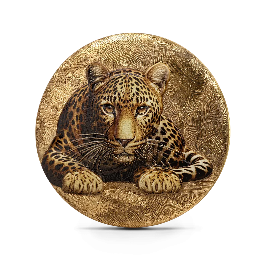 Монета "Леопард", 2025 г., Серебро, 31,1 гр., проба 999, ГВИНЕЯ