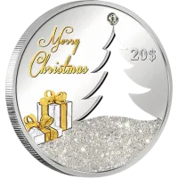 Монета «Рождественское дерево»,  2012 г., Серебро, 57,54 гр., проба 925, КИРИБАТИ