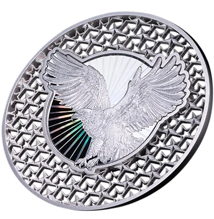 Монета «Американский орел. Филигранный», 2025 г., Серебро, 62,2 гр., проба 999, СОЛОМОНОВЫ ОСТРОВА