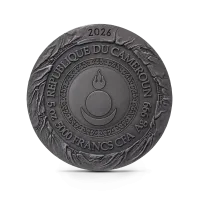 Монета "Чингисхан, Великие полководцы", 2026 г., Серебро, 155,5 гр., проба 999, КАМЕРУН