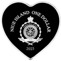 Монета «С Днем Святого Валентина. Счастливый Мишка», 2025 г., Серебро, 20 гр., проба 999, НИУЭ