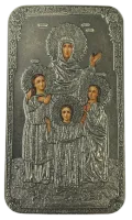 Монета "Православные святыни. Вера", Надежда, Любовь и мать их Софья,  2017 г., Серебро, 31,1 гр., проба 999, РОССИЯ