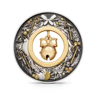 Монета "Звенящий колокольчик", 2022 г., Серебро, 62,2 гр., проба 999.9, АВСТРАЛИЯ