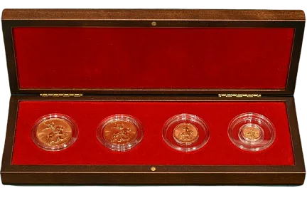 Монета «Набор Георгий Победоносец», СПМД, 2021 г., Золото, 57,54 гр., проба 999, РОССИЯ