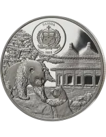 Монета «Храм Небес», 2025 г., Серебро, 93,3 гр., проба 999, САМОА