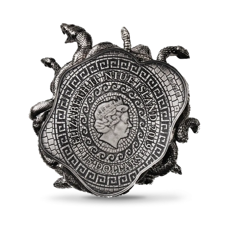 Монета "Медуза", 2019 г., серебро, 250 гр., проба 925, НИУЭ