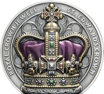 Монета "Корона Святого Эдвардса", 2026 г., Серебро, 62,2 гр., проба 999, НИУЭ