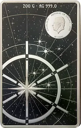 Монета «Богиня Фортуны», 2024 г., Серебро, 200 гр., проба 999, ГАНА