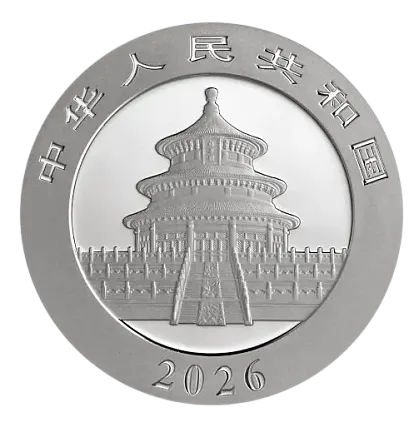 Монета «Панда», 2026 г., Серебро, 30 гр., проба 999, КИТАЙ
