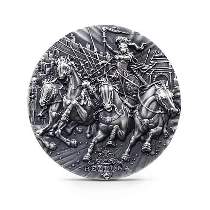 Монета "Беллона",  2018 г., Серебро, 62,2 гр., проба 999, НИУЭ
