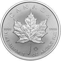 Монета «Кленовый лист», 2026 г., Серебро, 31,1 гр., проба 9999, КАНАДА