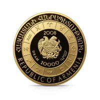 Монета "Рыбы", 2008 г., Золото, 7,74 гр., проба 900, АРМЕНИЯ