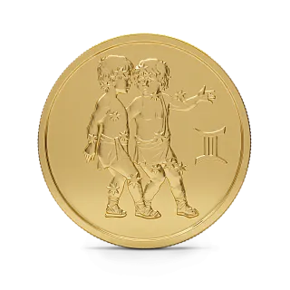 Монета "Близнецы", ММД, 2004 г., Золото, 7,78 гр., проба 999, РОССИЯ