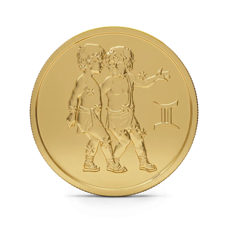 Монета "Близнецы", ММД, 2004 г., Золото, 7,78 гр., проба 999, РОССИЯ
