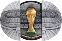 Монета "Раздвижная дверь Stadium", 2026 г., Серебро, 155,5 гр., проба 999, СОЛОМОНОВЫ ОСТРОВА