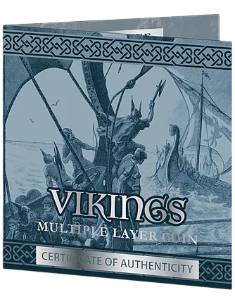 Монета «Викинги », 2023 г., Серебро, 1 000 гр., проба 999, САМОА